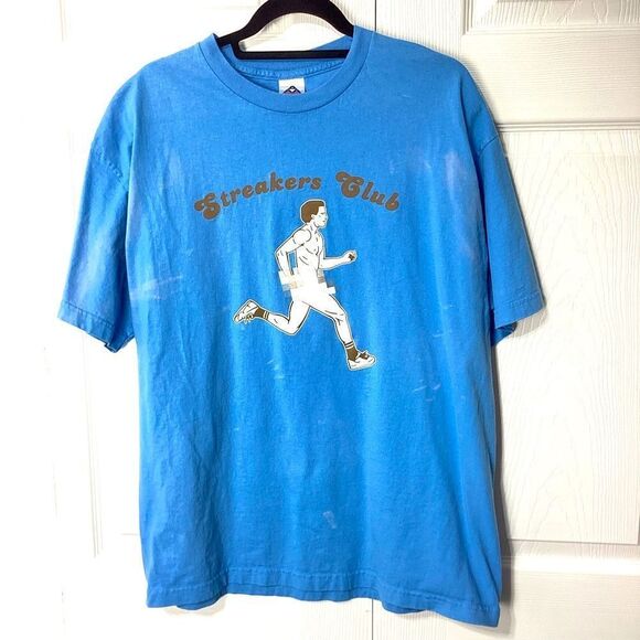 Streakers Club T-Shirt Pixelated Running Naked Guy Joke Tee AAA Brand XL - Picture 1 of 6